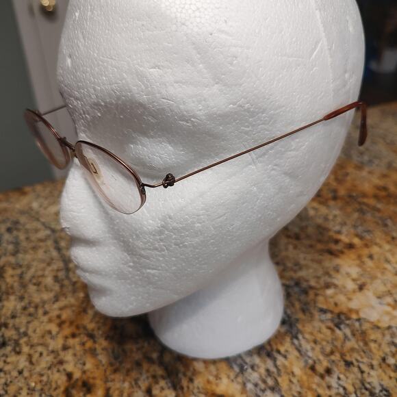 Vintage Tura 197 Eyeglasses Oval Bronze Frame 45-20-145 Made in Italy Unisex Ret - Picture 1 of 13